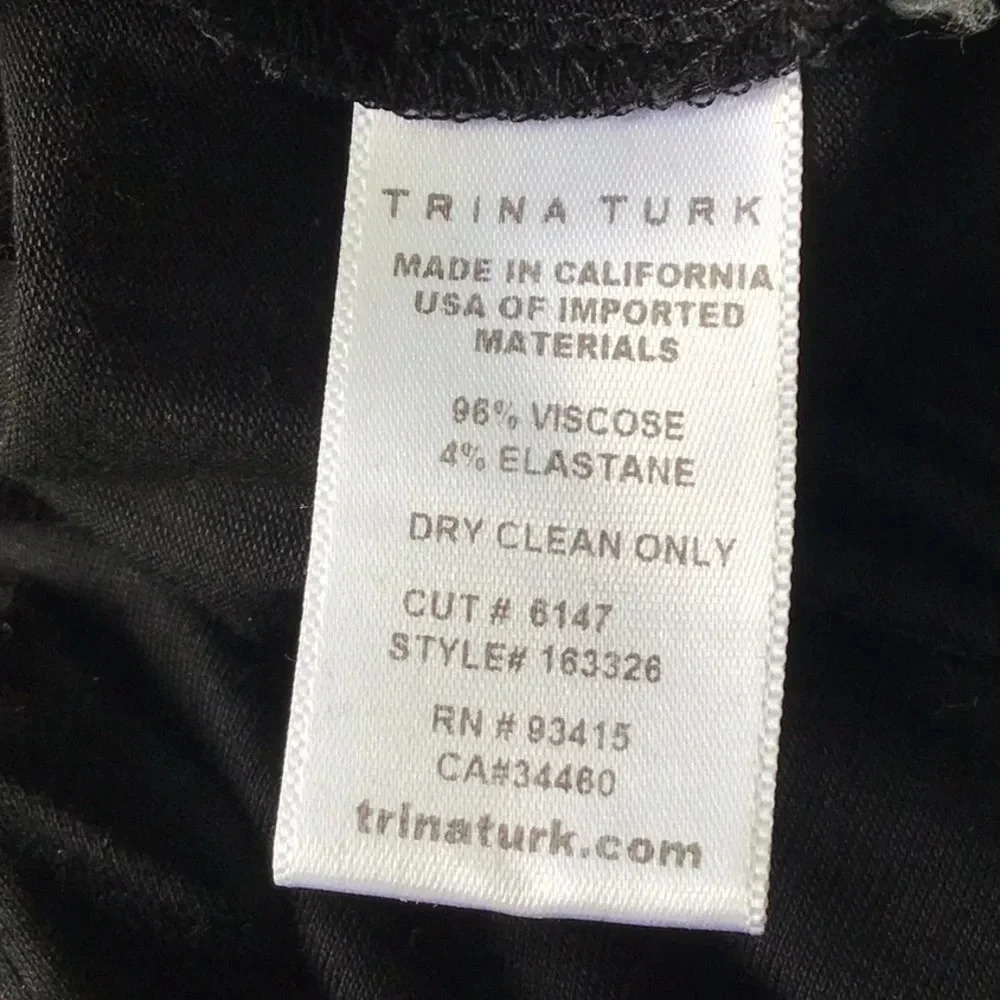 Trina Turk black blouson sleeveless t shirt mini dress pockets Size L - Picture 5 of 6